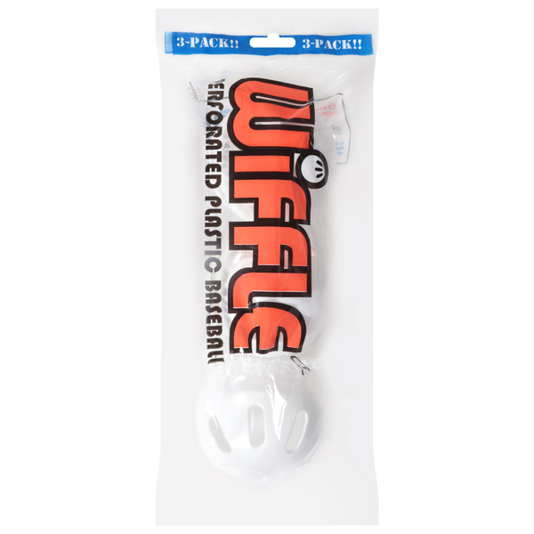 Wiffle Ball Plastic Baseballs - 3 ct