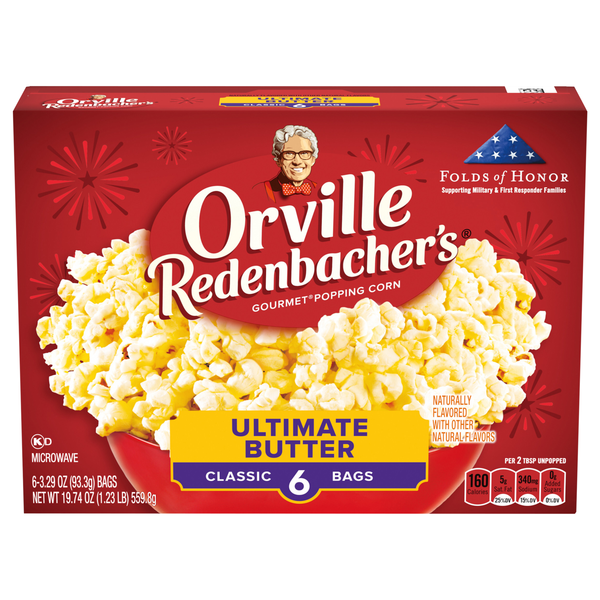 Orville Redenbacher's Ultimate Butter Classic Microwave Popcorn - 6 ct