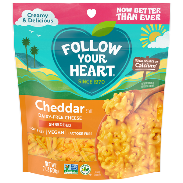 Follow Your Heart Dairy Free Plant-Based Vegan Finely Shredded Cheddar