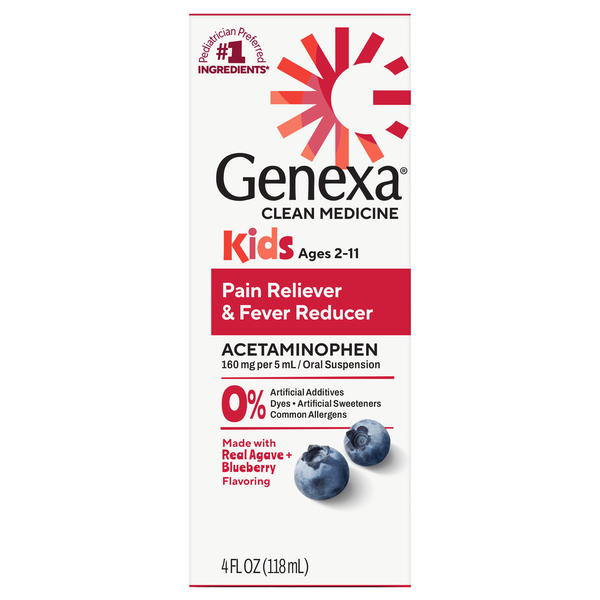 Genexa Kid's Pain Fever Blueberry Acetaminophen Liquid
