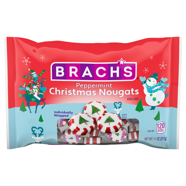 Brach's Christmas Peppermint Nougats Chewy Candy