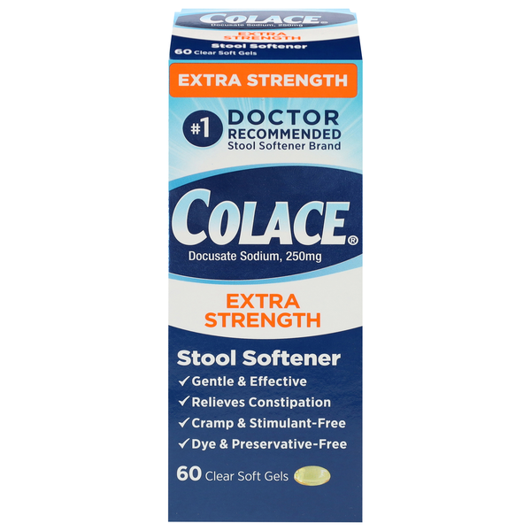 Colace Extra Strength 250mg Stool Softener Soft Gels
