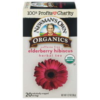Newman's Own Organics Caffeine Free Elderberry Hibiscus Herbal Tea Bags
