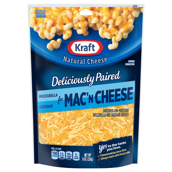 Kraft Deliciously Paired Shredded Mozzarella & Cheddar Cheese Blend