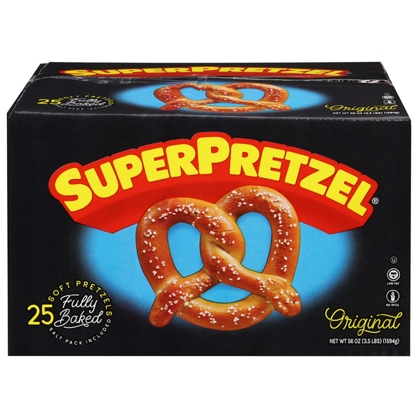 SuperPretzel Original Soft Pretzels - 25 ct Frozen