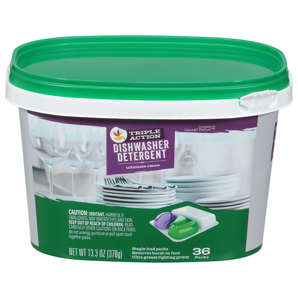 Our Brand Triple Action Ultimate Clean Dishwasher Packs - 36 ct