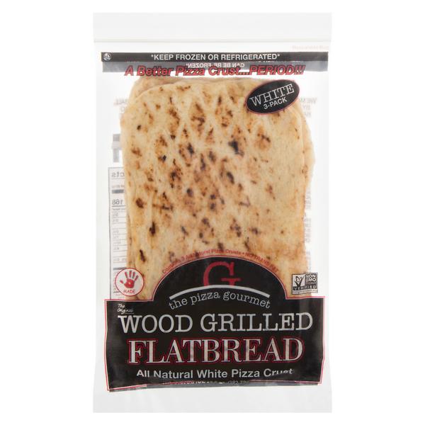 The Pizza Gourmet White Wood Grilled Flatbread Pizza Crust - 3 ct