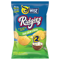 Wise Ridgies Sour Cream & Onion Ridged Potato Chips