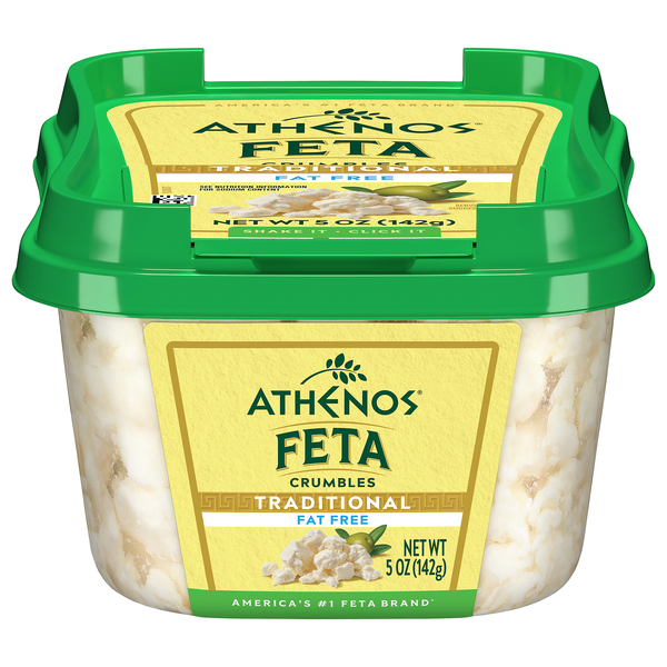 Athenos Traditional Fat Free Feta Cheese Crumbled