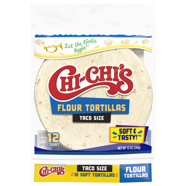 CHI-CHI'S Taco Style Flour Tortillas 8 Inch - 12 ct