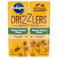 PEDIGREE Drizzlers Natural Turkey Savory Sauce Dog Food Complement - 2 ct