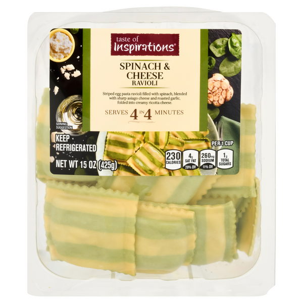 Taste of Inspirations Spinach & Cheese Ravioli Pasta Fresh