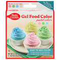 Betty Crocker Pastel Yellow Blue Pink & Green Gel Food Colors - 4 ct