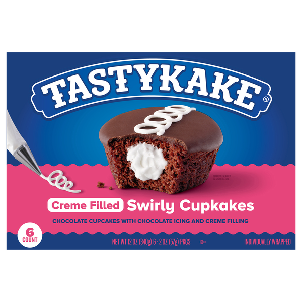 Tastykake Swirly Chocolate Cupkakes - 6 ct