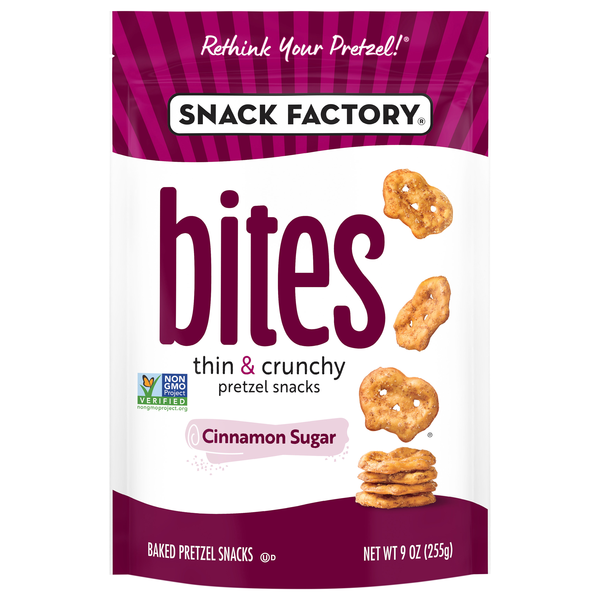 Snack Factory Cinnamon Sugar Baked Pretzel Snack Bites