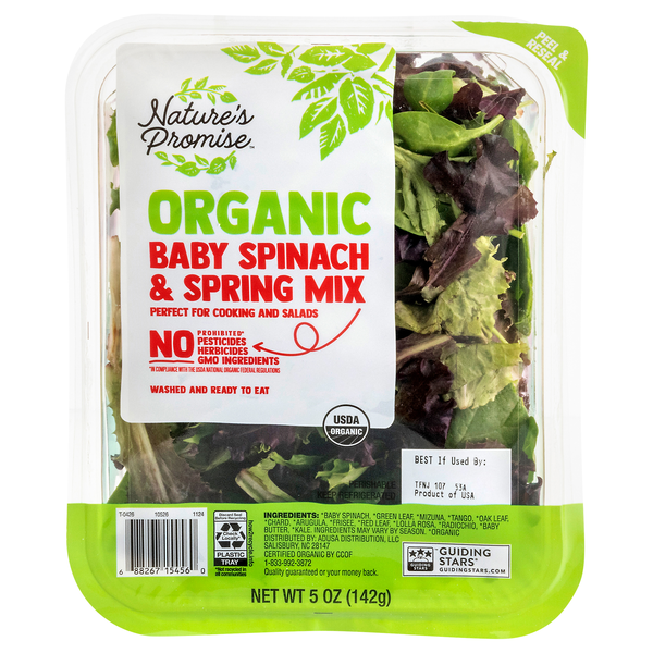 Nature's Promise Organic Baby Spinach & Spring Mix