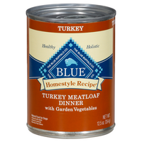 BLUE Natural Homestyle Turkey Meatloaf with Vegetables Wet Dog Food