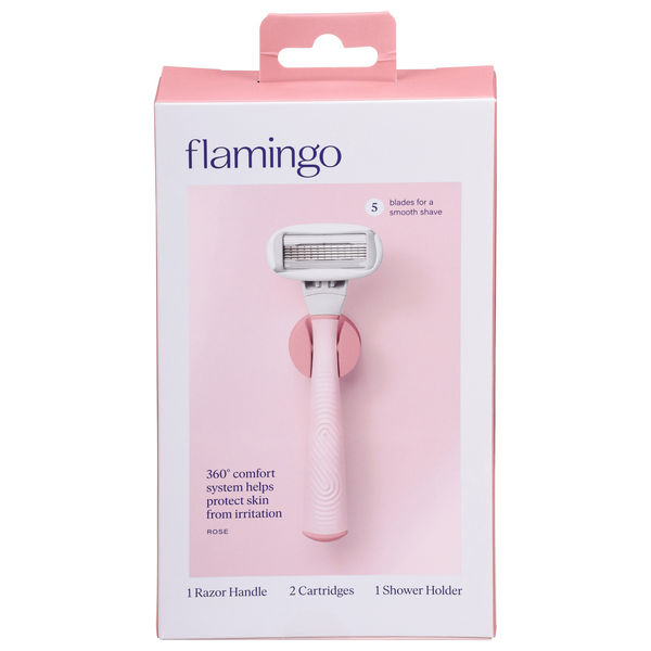 Save on Flamingo Women's Razor 5 Blade Shaving Kit Rose Order Online