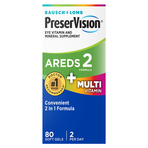 PreserVision AREDS 2 Eye Vitamin Mineral Supplement Soft Gels