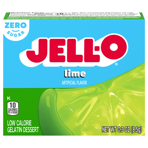 Jell-O Zero Sugar Lime Gelatin Dessert Mix