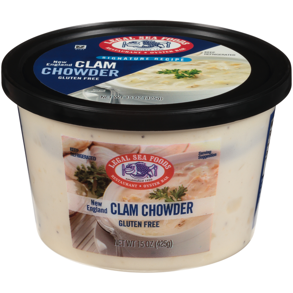 Legal Sea Foods New England Clam Chowder Soup Refrigerated