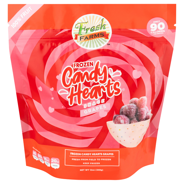 Fresh Farms Candy Hearts Snack Grapes Frozen