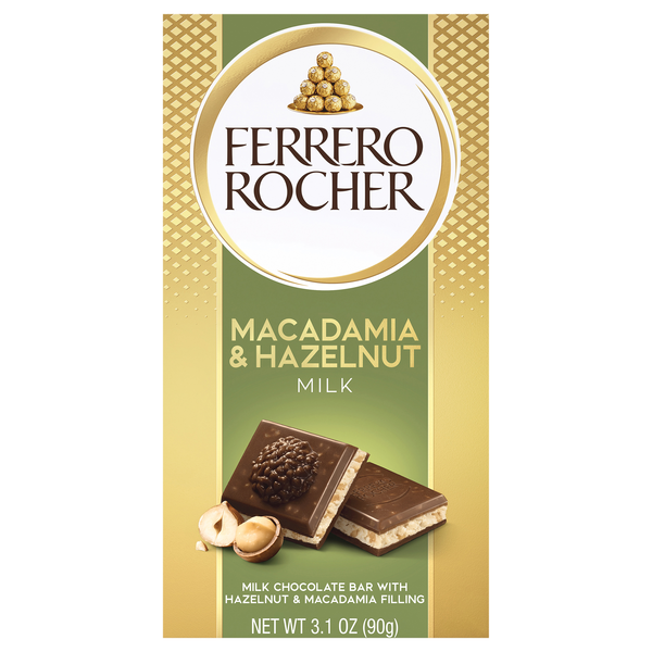 Ferrero Rocher Macadamia & Hazelnut Milk Chocolate Candy Bar