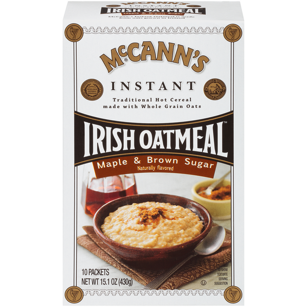 McCann's Maple & Brown Sugar Instant Irish Oatmeal - 10 ct