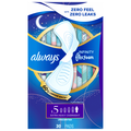 Always Infinity Size 5 Unscented Extra Heavy Overnight Pads with Wings