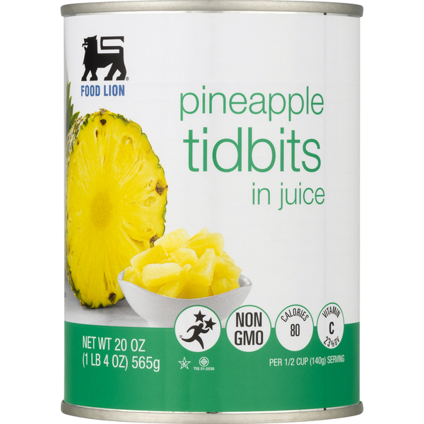 Food Lion Pineapple Tidbits in Juice