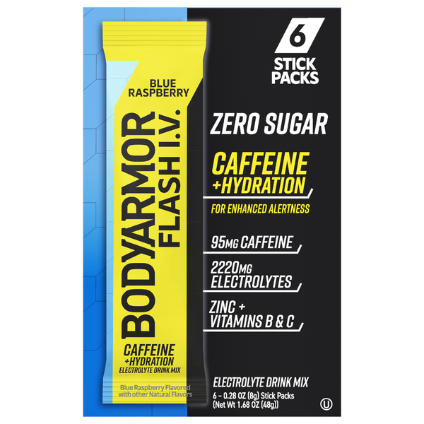 BODYARMOR Zero Sugar Blue Raspberry Electrolyte Drink Mix - 6 ct