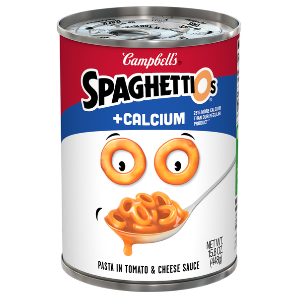 Campbell's SpaghettiOs Plus Calcium Pasta in Tomato & Cheese Sauce