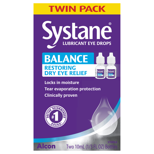 Systane Balance Lubricant Eye Drops Restorative Formula - 2 ct