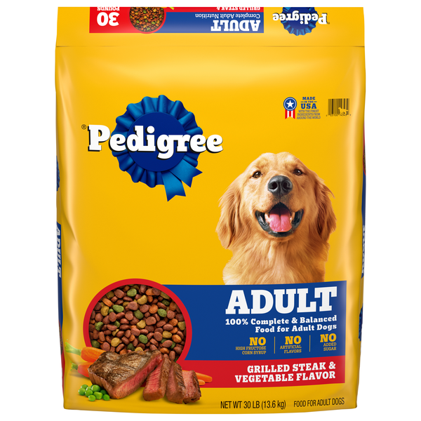 Save on PEDIGREE Complete Nutrition Grilled Steak & Vegetable Adult Dry
