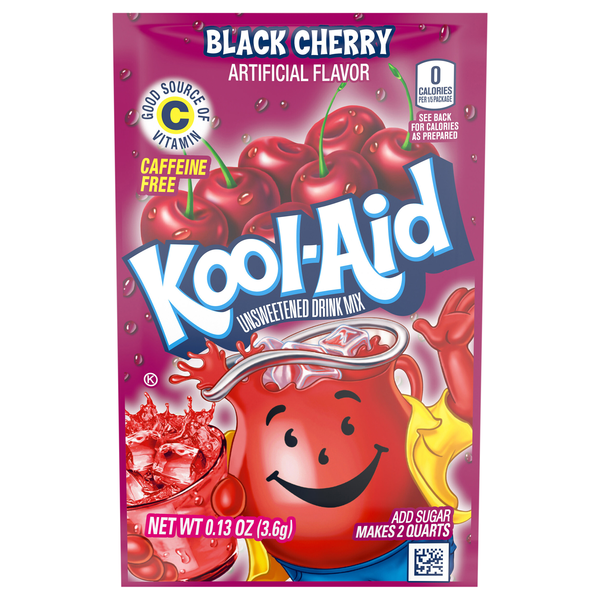 Kool-Aid Caffeine Free Black Cherry Flavored Drink Mix