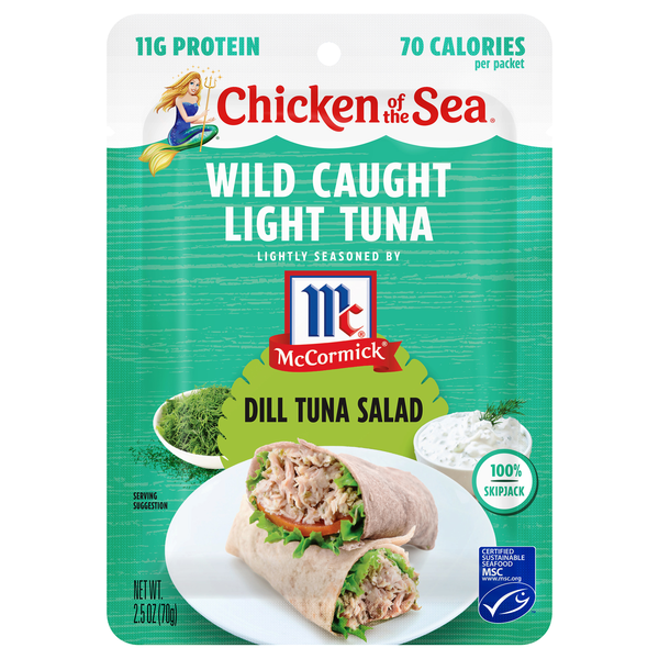 Chicken of the Sea Wild Caught Light Seasoned McCormick Dill Tuna Salad