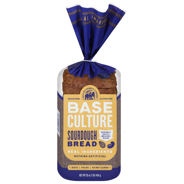 Base Culture Gluten & Grain Free Keto Sourdough Sliced Bread Loaf