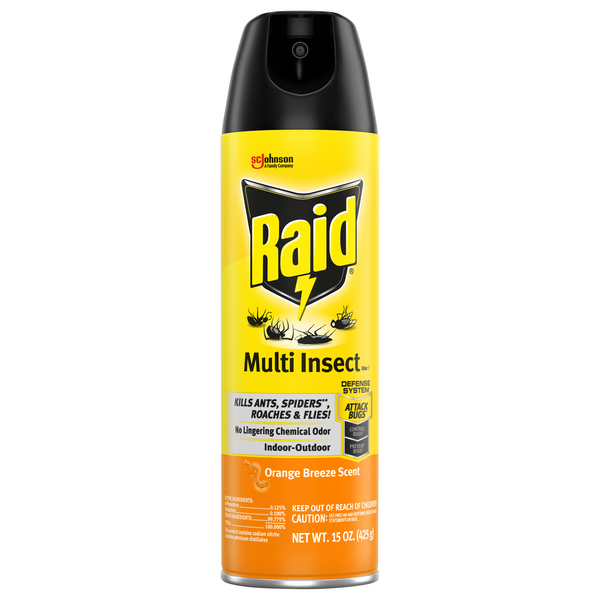 Raid Multi Insect Killer Orange Breeze Scent