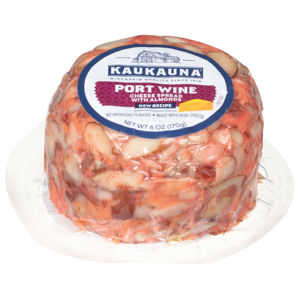 Kaukauna Port Wine Spreadable Cheese Ball with Almonds