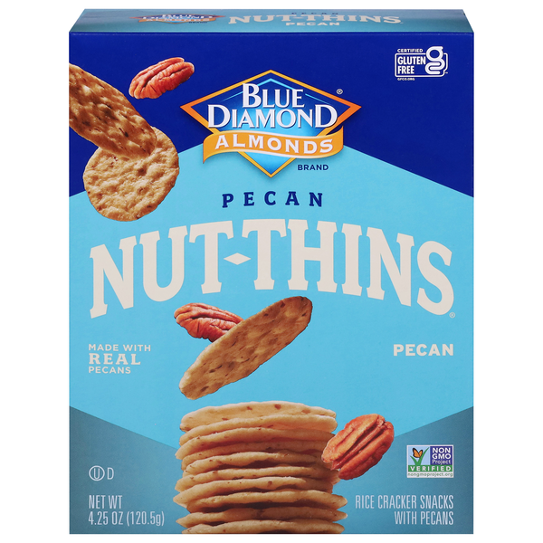 Blue Diamond Pecan Nut-Thins Gluten Free Rice Crackers