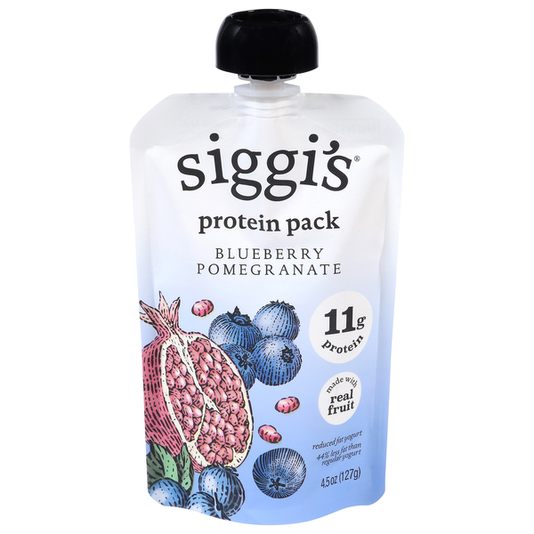 Siggi's Protein Pack Reduced Fat Blueberry Pomegranate Yogurt Pouch
