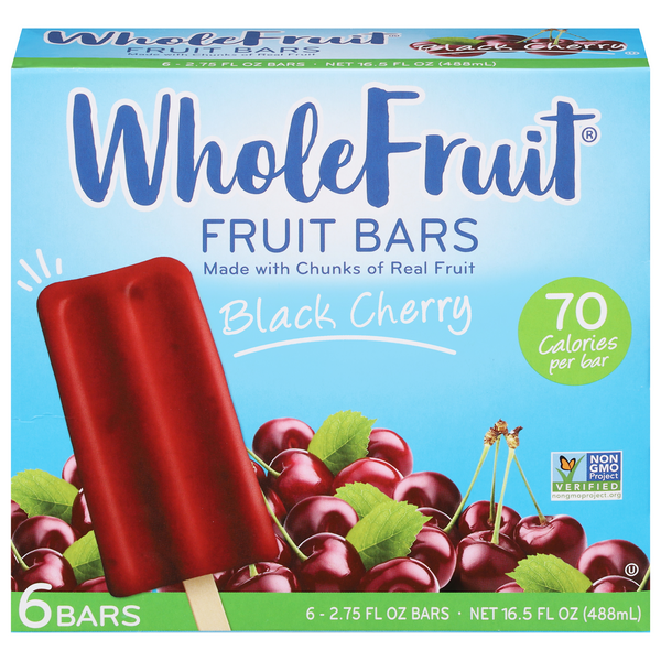 Whole Fruit Black Cherry Fruit Bars - 6 ct