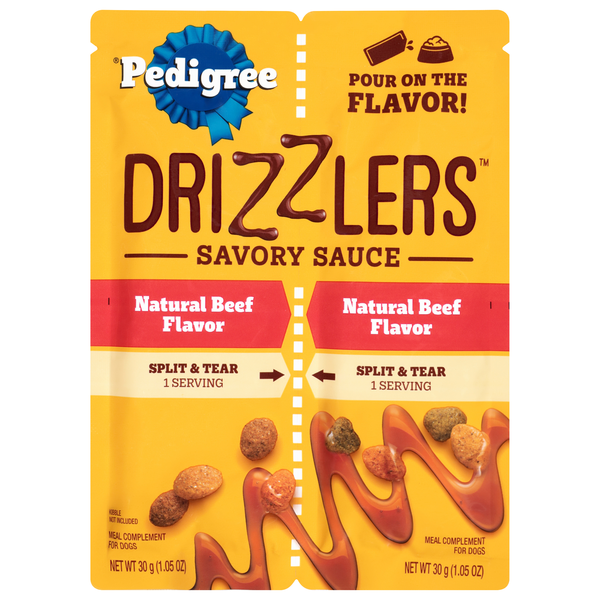 PEDIGREE Drizzlers Natural Beef Savory Sauce Dog Food Complement - 2 ct