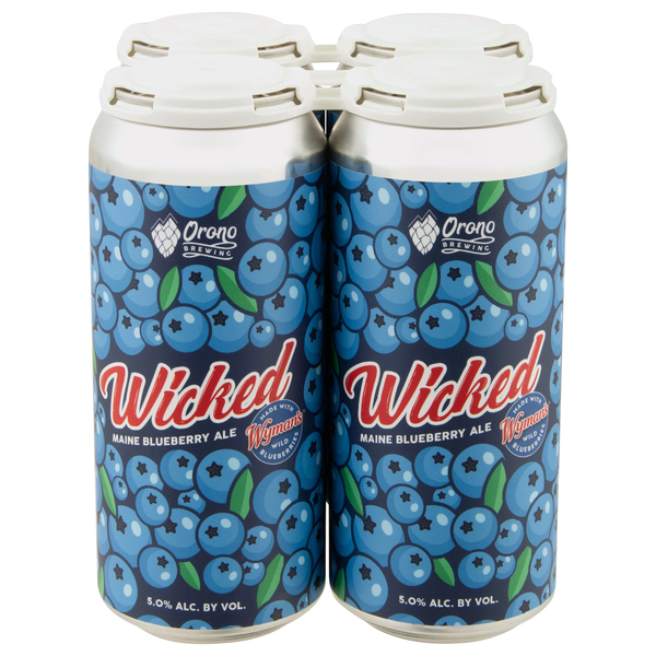 Orono Brewing Wicked Maine Blueberry Ale Beer - 4 pk