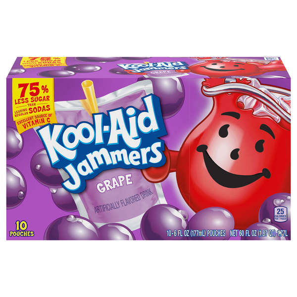 Kool-Aid Jammers Grape Juice Drink Pouches - 10 pk