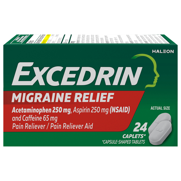 Excedrin Migraine Pain Relief Acetaminophen, Aspirin & Caffeine Caplets
