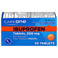 CareOne Ibuprofen 200mg Pain Relief Tablets