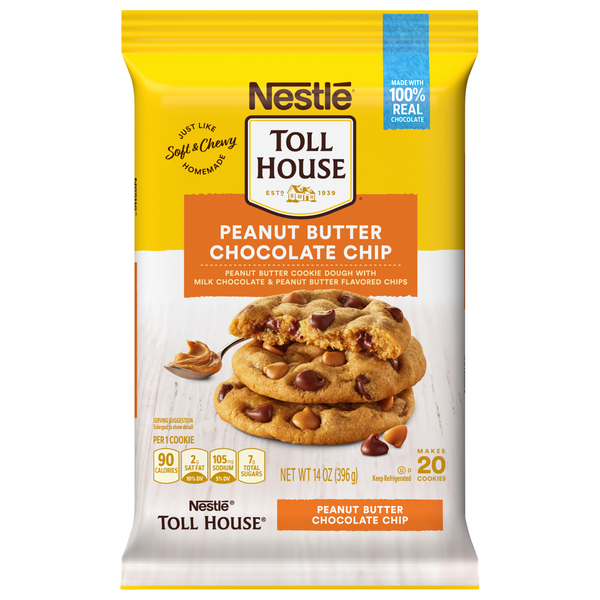 Nestle Toll House Ready to Bake Peanut Butter Chocolate Chip Cookie Dough