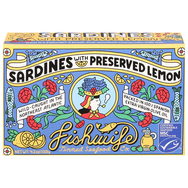 Fishwife Sardines with Preserved Lemon in Extra Virgin Olive Oil
