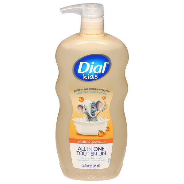 Dial Kids Peach Scent All in One Hair Body + Bubble Bath